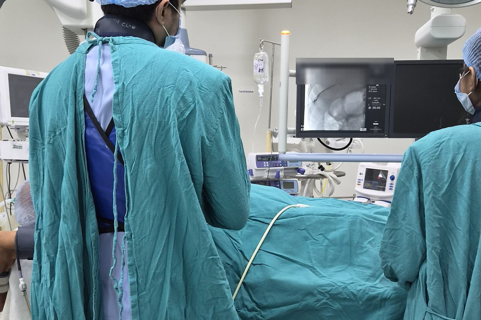 Dr Nachiket Kaneria: in the cath lab